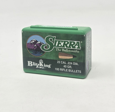 Sierra 22 Cal (.224 Dia) Reloading Bullets Blitzking SRAA1440 40 Grain ...