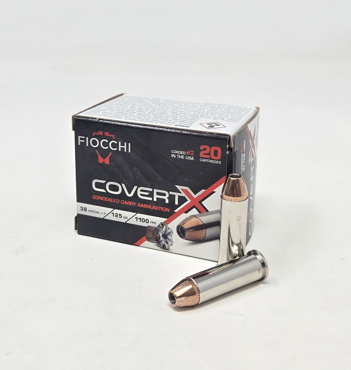 Fiocchi Covert X HP JHP +P Ammo