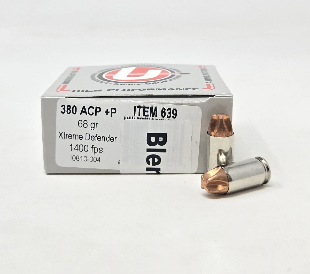 380 Auto Ammo - Underwood Ammo BLEMISHED SC Xtreme Defender +P Underwood BLEMISHED SC Xtreme Defender +P Ammo