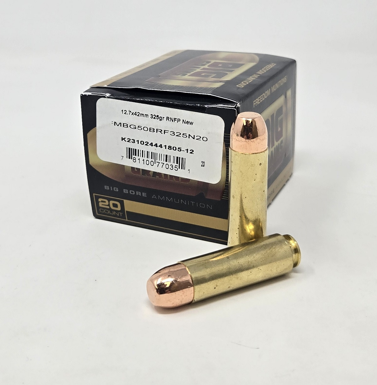 Freedom Munitions Big Flat Point FMJ RN Ammo