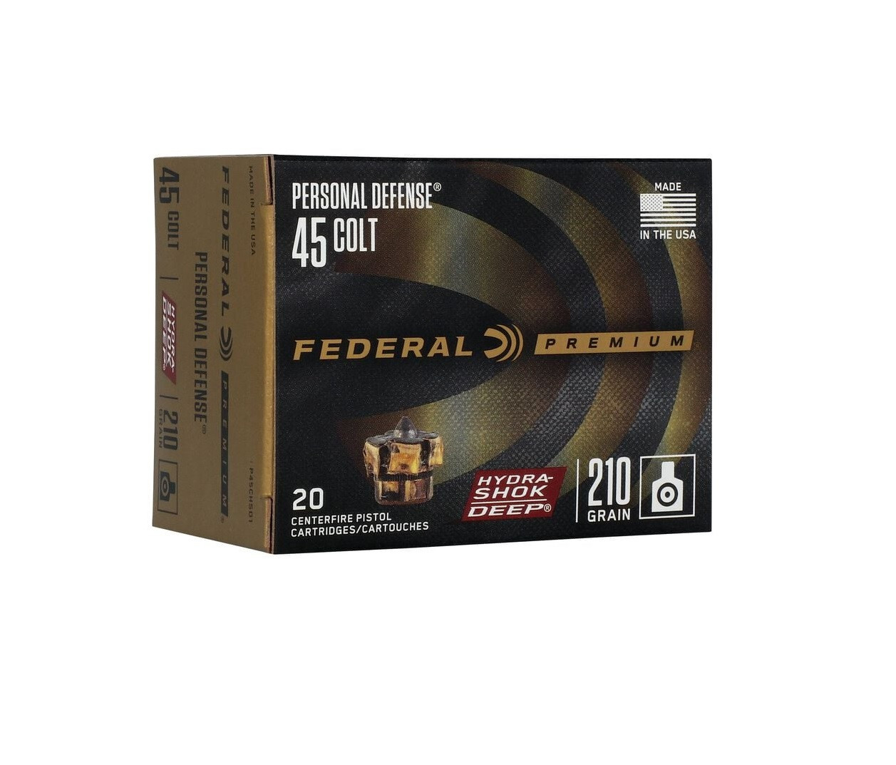 45 Colt Ammo - Federal Premium Ammo Personal Defense Hydra Shok Deep HP Federal Premium Personal Defense Hydra Shok Deep HP Ammo