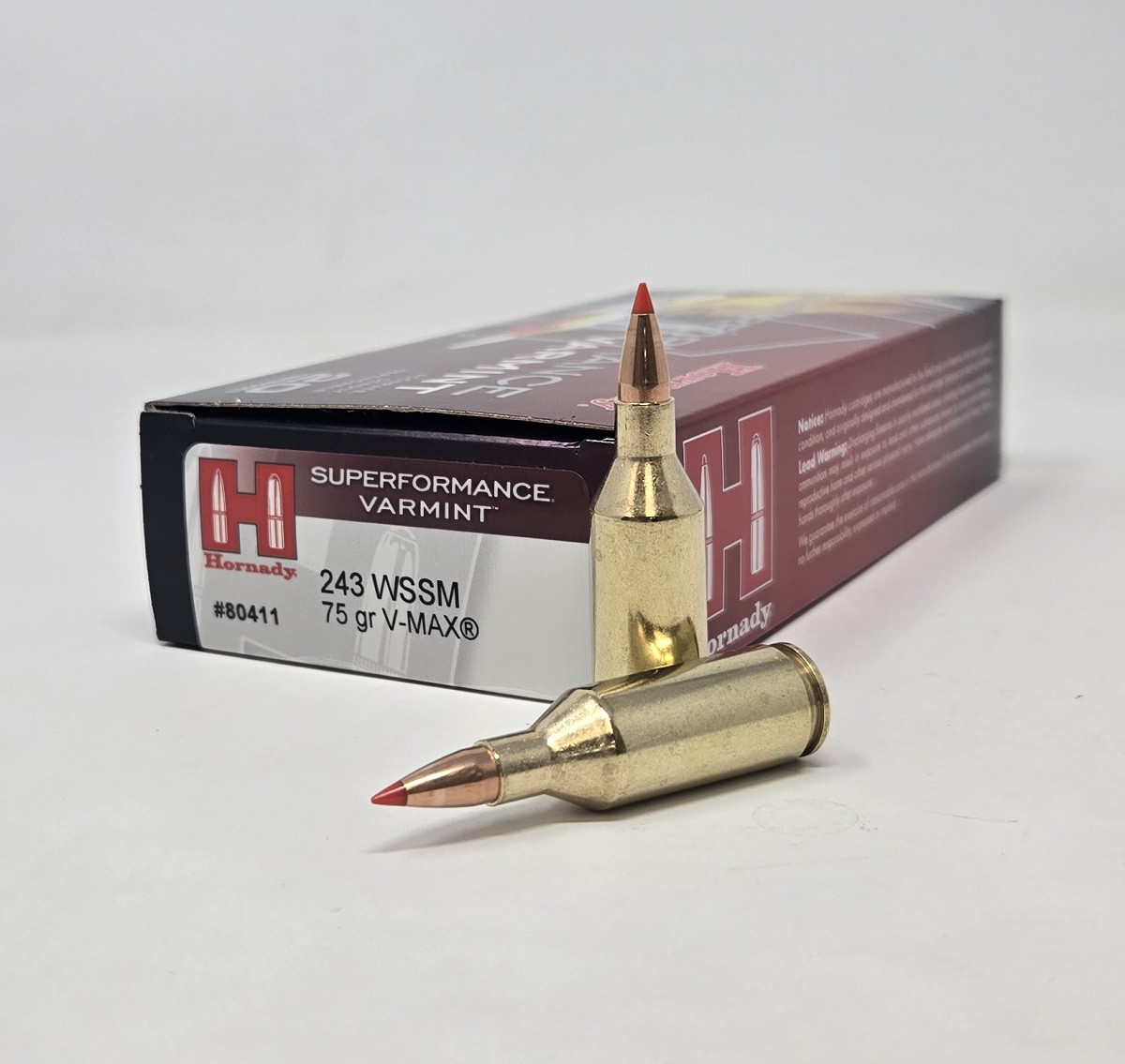 243 WSSM Ammo - Hornady Ammo Superformance Varmint V-Max Ballistic Tip Hornady Superformance Varmint V-Max Ballistic Tip Ammo