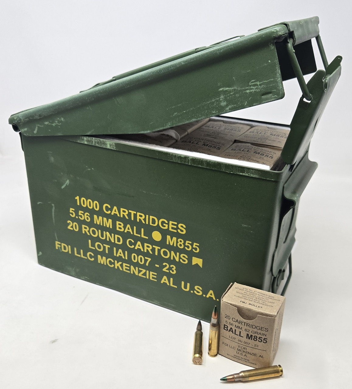 Bulk FDI FDI556M855CAN M855 Green Tip CAN FMJ Ammo