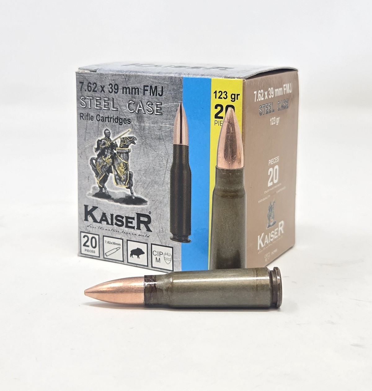 Kaiser Lacquered Steel FMJ Ammo
