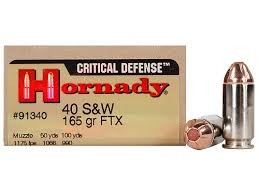 Hornady Critical Defense FTX Ammo
