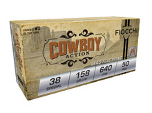 Fiocchi 38 Special Cowboy Action Ammunition FI38CA 158 Grain Lead Flat Point 50 rounds