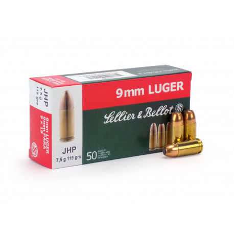 Sellier & Bellot Luger HP JHP Ammo