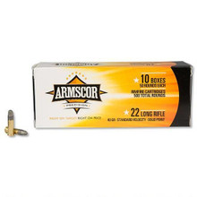 Armscor 22 LR Ammunition ARM50012PH 40 Grain Lead Solid Point Brick of 500 Rounds