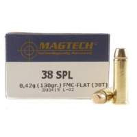 Magtech 38 Special Ammunition MT38T 130 Grain Full Metal Jacket 50 rounds