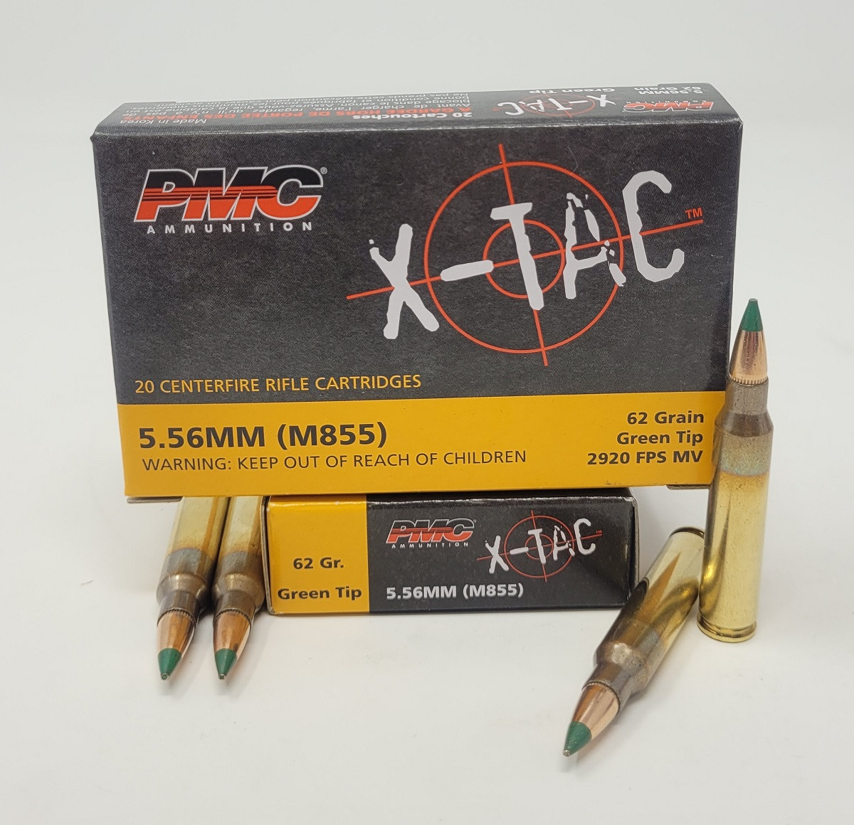 PMC X-TAC M855 SS109 Green Tip Steel Core LAP FMJ Ammo