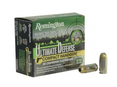 Remington Ultimate Defense Compact Brass HP JHP Ammo