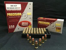 Precision One 380 Auto Ammunition 90 Grain XTP Jacketed Hollow Point 50 rounds