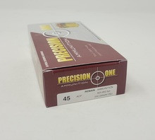 Precision One 45 Auto Ammunition REMAN 230 Grain Full Metal Jacket 50 rounds