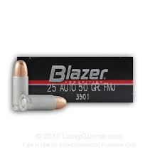 25 ACP Ammo - CCI Ammo Blazer FMJ CCI Blazer FMJ Ammo