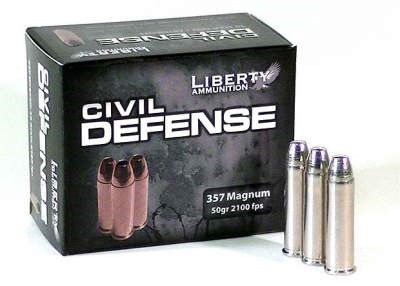 357 Mag Ammo - Liberty Ammo Civil Defense Fragmenting HP Liberty Civil Defense Fragmenting HP Ammo