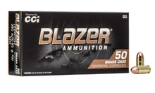 CCI Blazer Brass 380 Auto Ammunition CCI5202 95 Grain Full Metal Jacket Case of 1000 Rounds