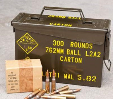 Malaysian 7.62x51mm NATO Ammunition Surplus 146 Grain Full Metal