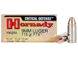 9mm Ammo - Hornady Critical Defense FTX Flex Tip Expanding Hornady Critical Defense FTX Flex Tip Expanding Ammo