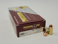 Precision One 380 Auto Ammunition 100 Grain Full Metal Jacket 50 rounds