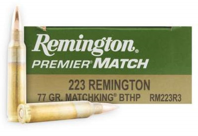Remington 223 Rem Ammunition Premier RM223R3 77 Grain MatchKing Boat ...