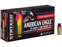 Federal 45 Auto American Eagle Syntec Ammunition AE45SJ1 230 Grain Synthetic Jacket 50 rounds