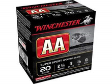 Winchester 20 Gauge AASC208 Sporting Clays 2-3/4" 7/8 oz #8 shot 1300fps CASE 250 rounds