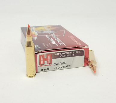 Hornady 243 Win Superformance Varmint H83433 75 gr V-MAX 20 per box