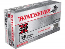 Winchester 38 Special Ammunition Super Match X38SMRP 148 Grain Wadcutter 50 rounds