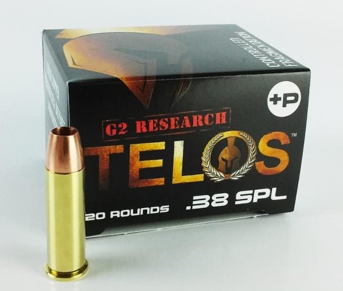 38 Special Ammo - G2 Research Ammo Telos Copper Lead Free HP +P G2 Research Telos Copper Lead Free HP +P Ammo