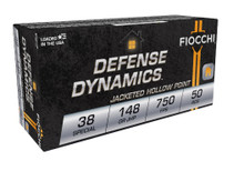 Fiocchi 38 Special Shooting Dynamics Ammunition FI38D 148 Grain Semi-Jacketed Hollow Point 50 Rounds