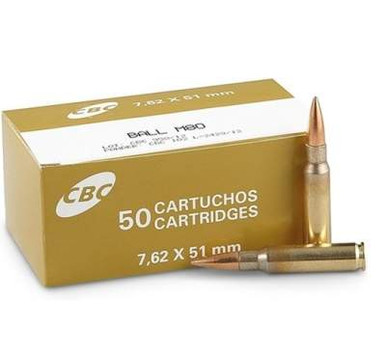 Magtech 7.62x51mm (308 Win) Ammunition M80 Ball 762A 147 Grain Full Metal Jacket 50 Rounds