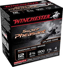 Winchester 12 Gauge Ammunition Super Pheasant X12PH4 2-3/4" 1-3/8oz 4 shot 1300fps 25 rounds