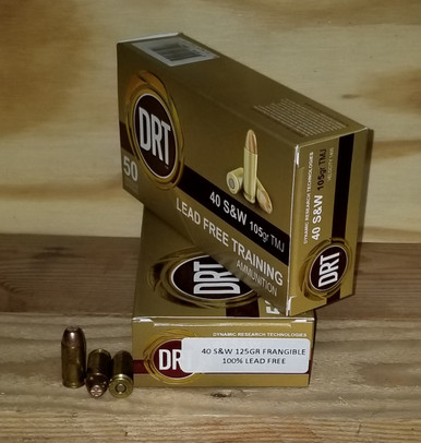 DRT 40 S&W Ammunition 125 Grain Frangible Lead Free 50 Rounds