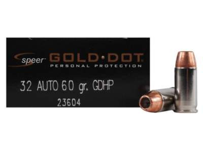 32 ACP Ammo - CCI Ammo Gold Dot HP CCI Gold Dot HP Ammo