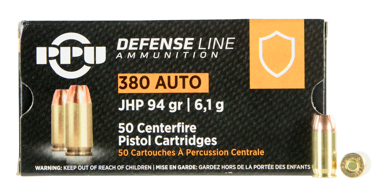 380 Auto Ammo - Prvi PPU Ammo Defense JHP Prvi PPU Defense JHP Ammo