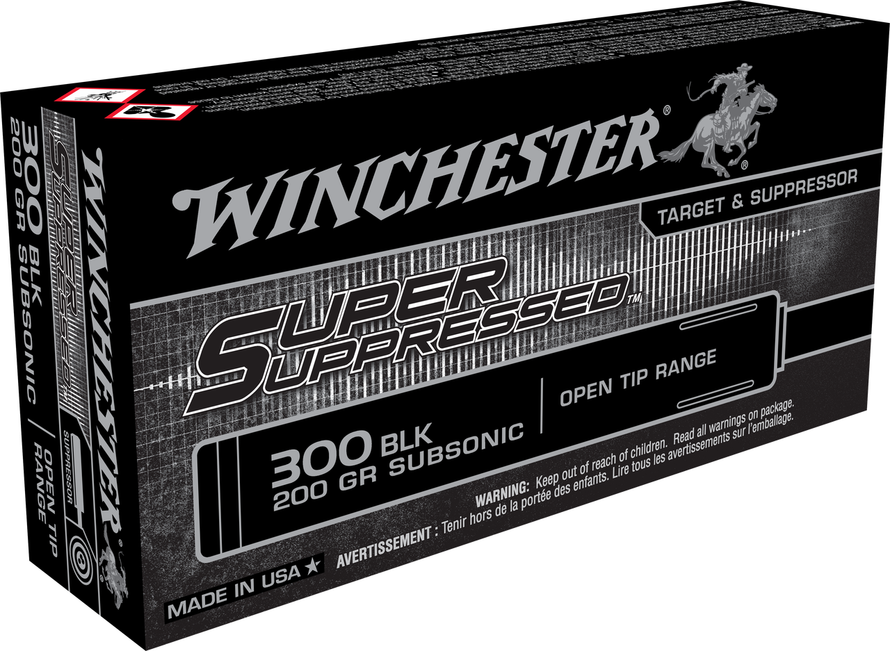 Winchester Super Suppressed Open Tip Subsonic FMJ Ammo