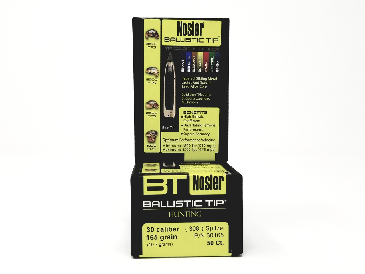 Nosler 30 Caliber/.308 diam Reloading Bullets 30165 165 Grain Spitzer 50 Pieces