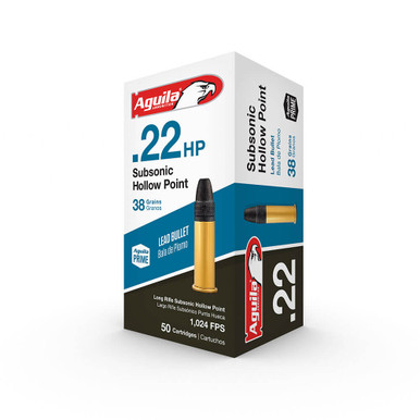Aguila 22 LR Ammunition 1B222268 38 Grain Subsonic Hollow Point 50 Rounds
