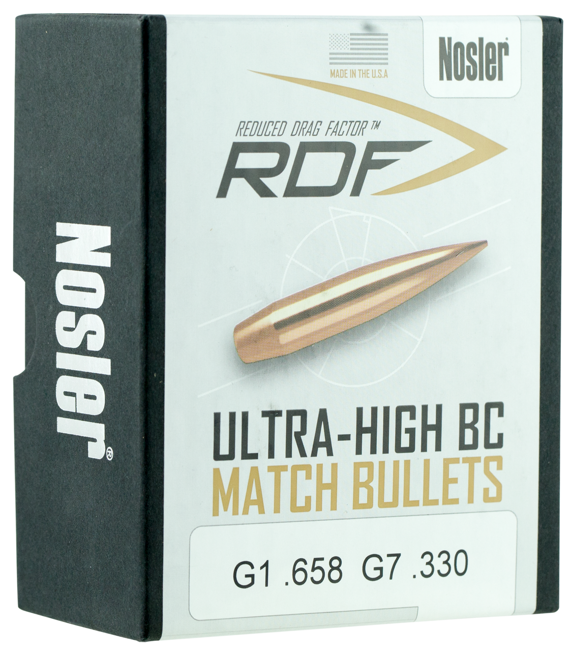 Nosler 65mm 264 Dia Reloading Bullets UltraHigh BC 49824 140 Grain Hollow Point Boat Tail 100 Pieces