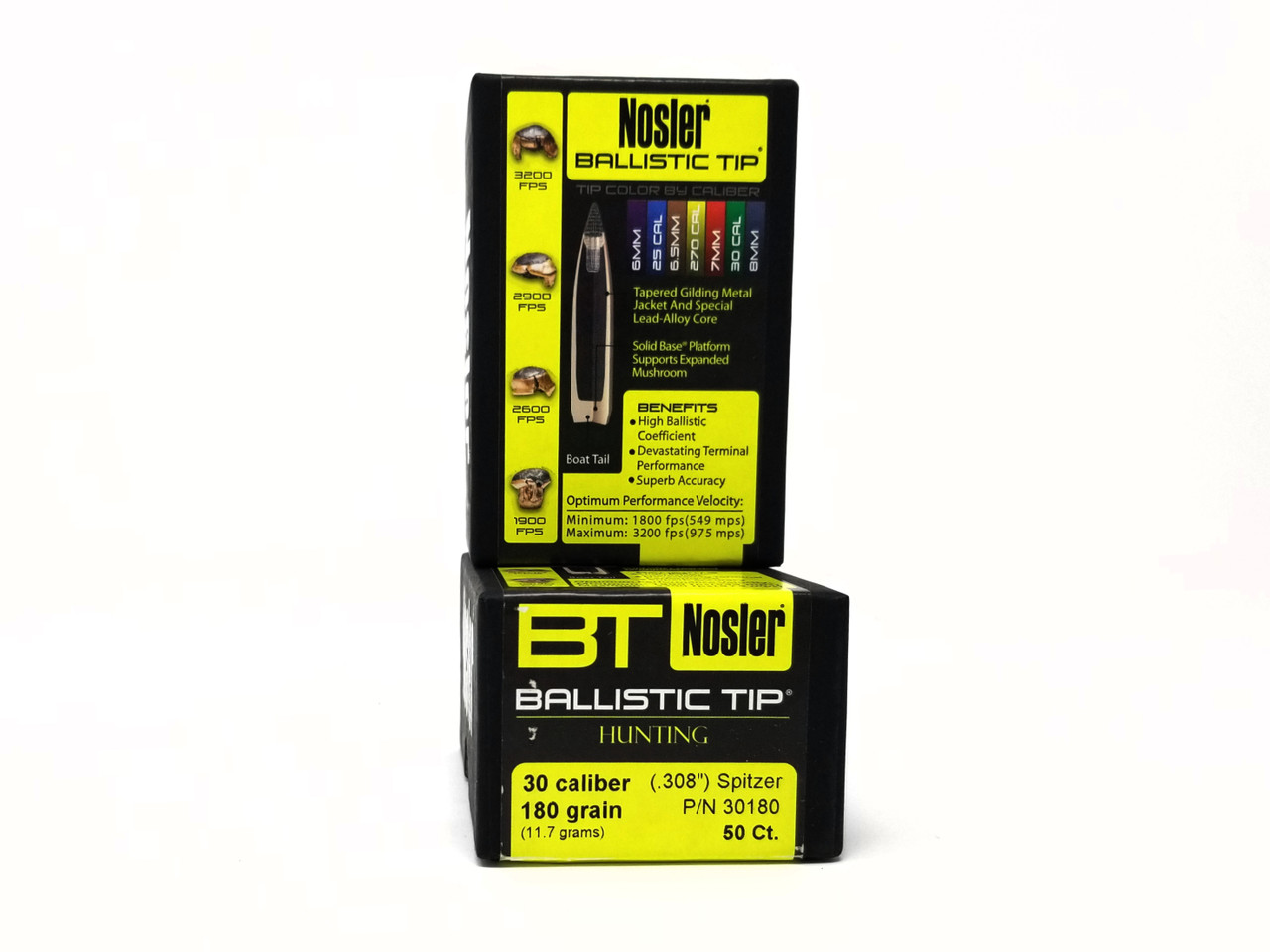 Nosler 30 Caliber (.308 diam) Reloading Bullets 30180 180 Grain Spitzer 50 Pieces
