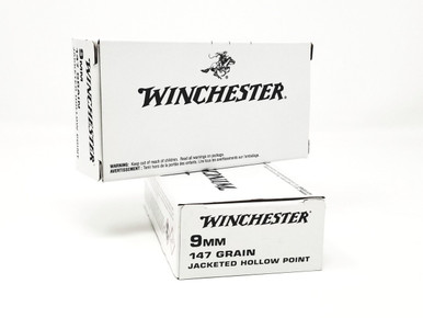 Winchester 9mm Ammunition The White Box Q4429 147 Grain Jacketed Winchester 9mm Ammunition The White Box Q4429 147 Grain Jacketed