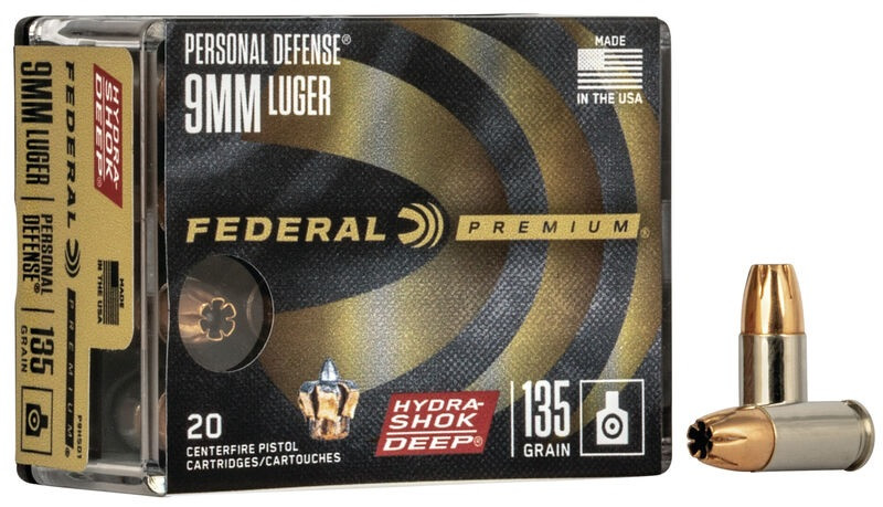 9mm Ammo - Federal Ammo Hydra-Shok Deep HP JHP Federal Hydra-Shok Deep HP JHP Ammo