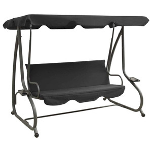  Outdoor Swing Bench with Canopy Anthracite A949-313339