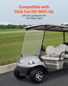 Golf Cart Light Kit, 12 Volt, Street Legal LED Headlight and Taillight Kit with Wiring Harness, Tur E415-QCDTJCLUBCARKCZ0E001V9