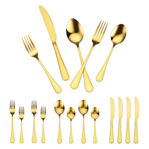 60-Piece Gold Silverware Set, Food-Grade Stainless Steel Flatware Utensils for 12, Mirror Finished  E415-430BXGCJTZ6078URSV0