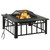 Garden Fire Pit with Poker 31.9"x31.9"x18.5" XXL Steel A949-311888