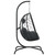 Hanging Egg Chair with Cushion Anthracite Poly Rattan&Steel A949-360045