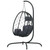 Hanging Egg Chair with Cushion Anthracite Poly Rattan&Steel A949-360045