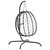 Hanging Egg Chair with Cushion Anthracite Poly Rattan&Steel A949-360045
