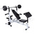 Weight Bench with Weight Rack, Barbell and Dumbbell Set 264.6 lb A949-275378